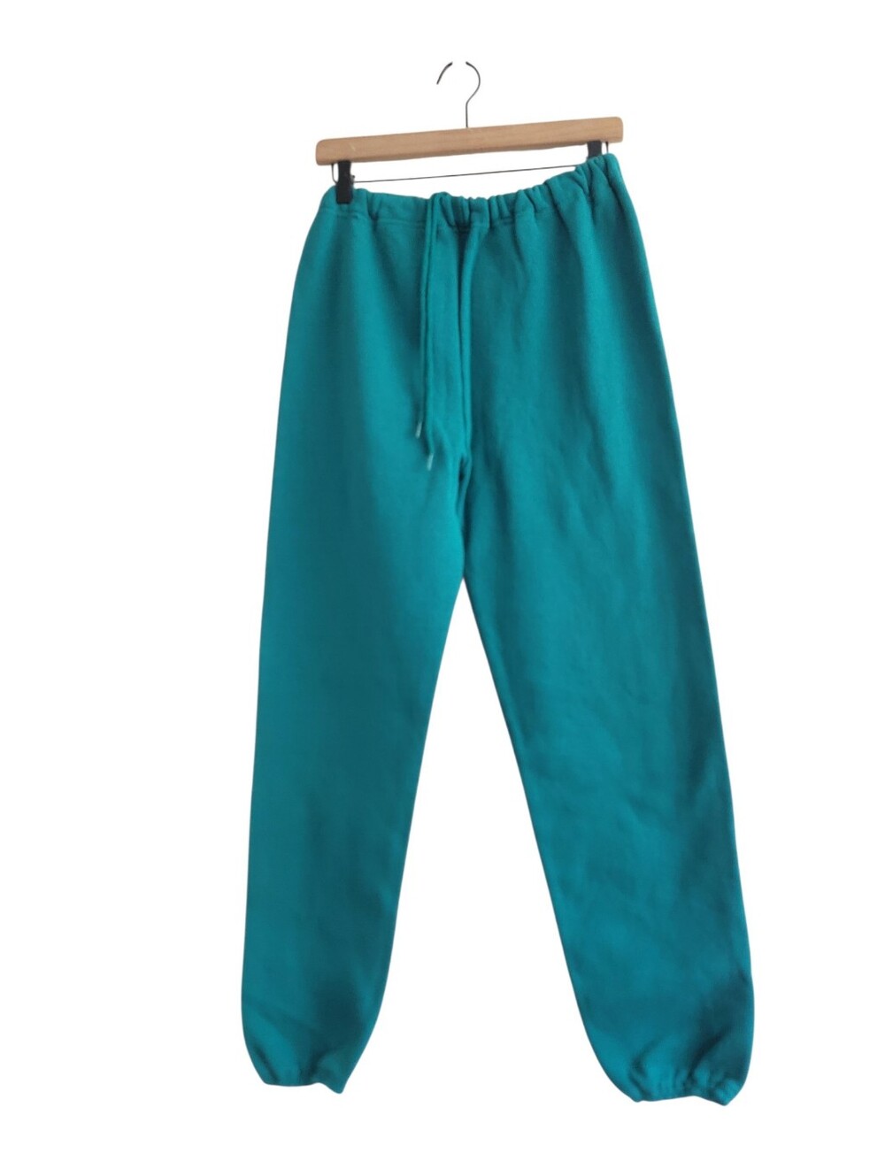 VTG Discuss Athletic Teal Track Pants Jogger Heavyweight Sweats Women XS